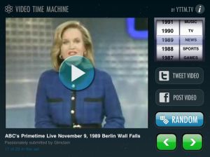 Video Time Machine iPad interface